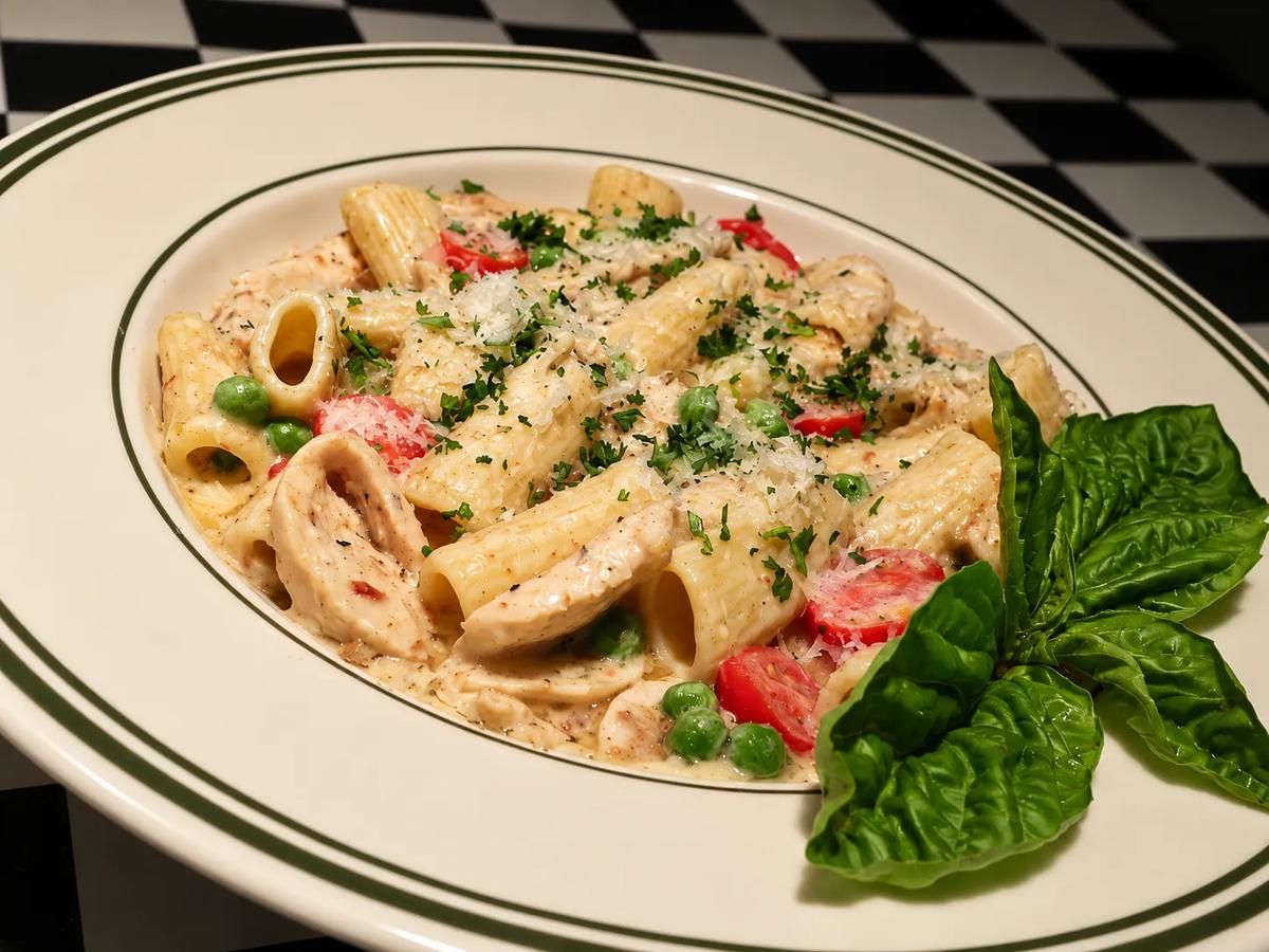 Freshly prepared handcrafted pasta dish